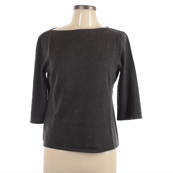 Saks charcoal grey boat neck sweater cashmere - Picture 1 of 4
